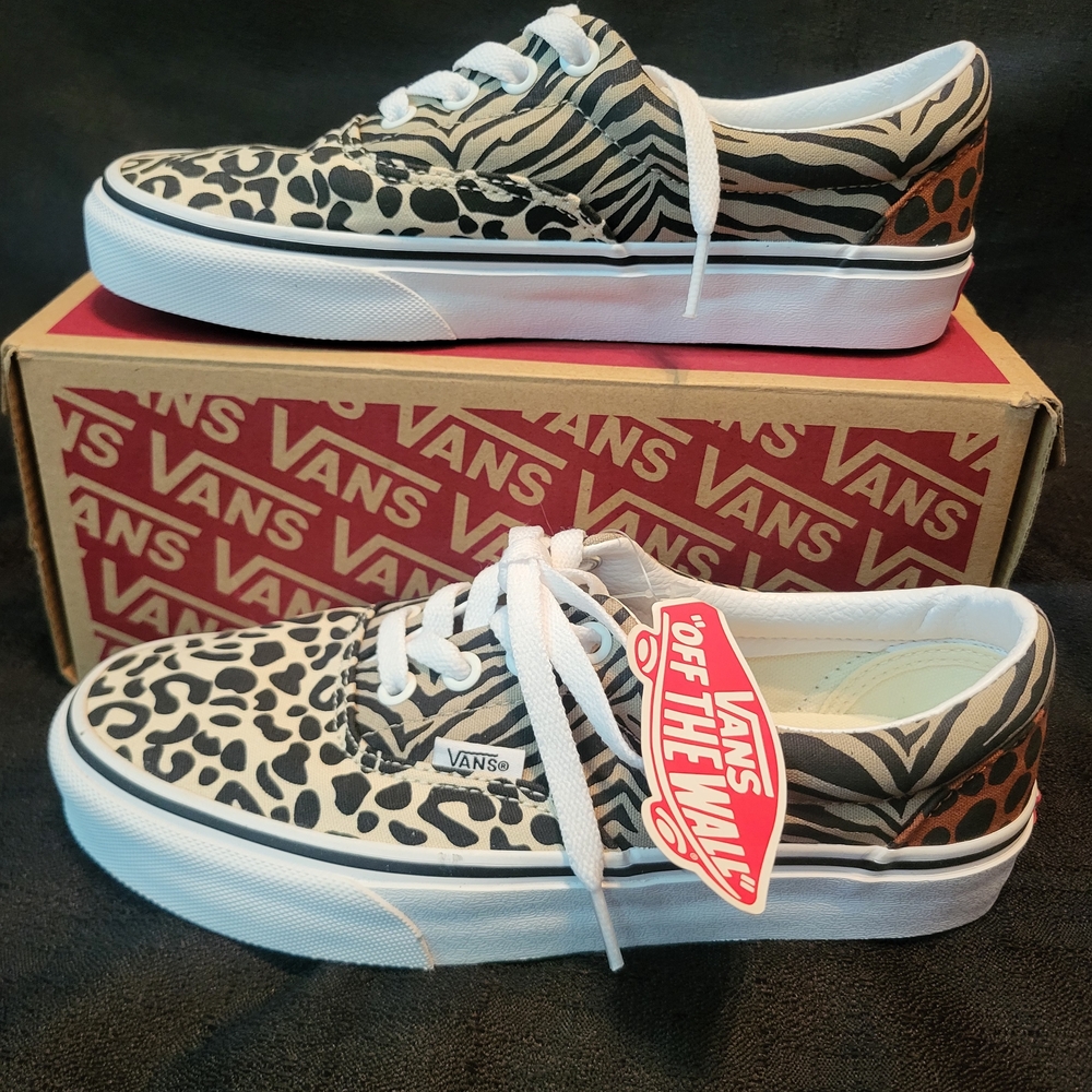 Vans Animal Print Era Sneakers - Black & Tan